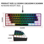 Keyboard and mouse 60% computer gaming combo