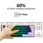 Keyboard and mouse 60% computer gaming combo