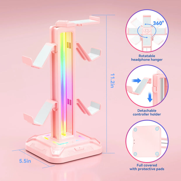 KDD Headset Stand with 9 Light Modes