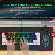 Keyboard and mouse 60% computer gaming combo