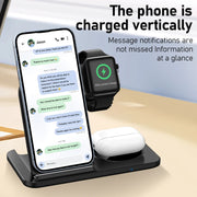 3 In 1 Foldable Wireless Charger Stand For iPhone 15 14 13 12 Pro Max P