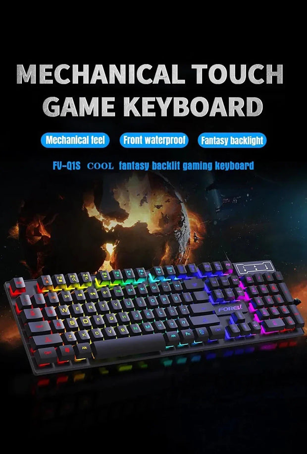 Wired Office Gaming Keyboard Mouse Set USB