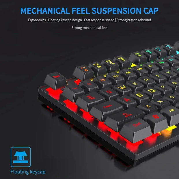 Wired Office Gaming Keyboard Mouse Set USB